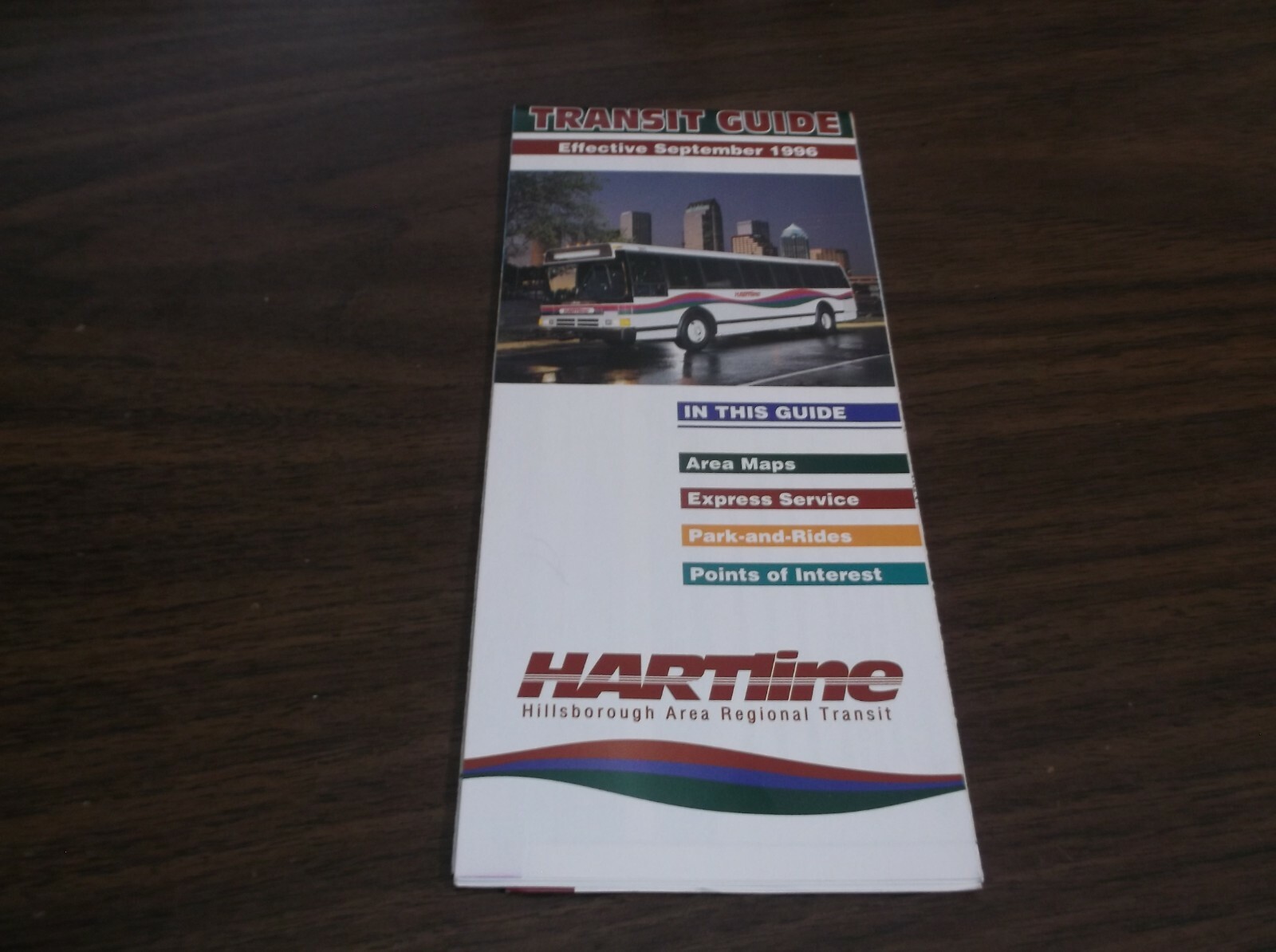 SEPTEMBER 1996 HARTLINE TAMPA FLORIDA TRANSIT GUIDE