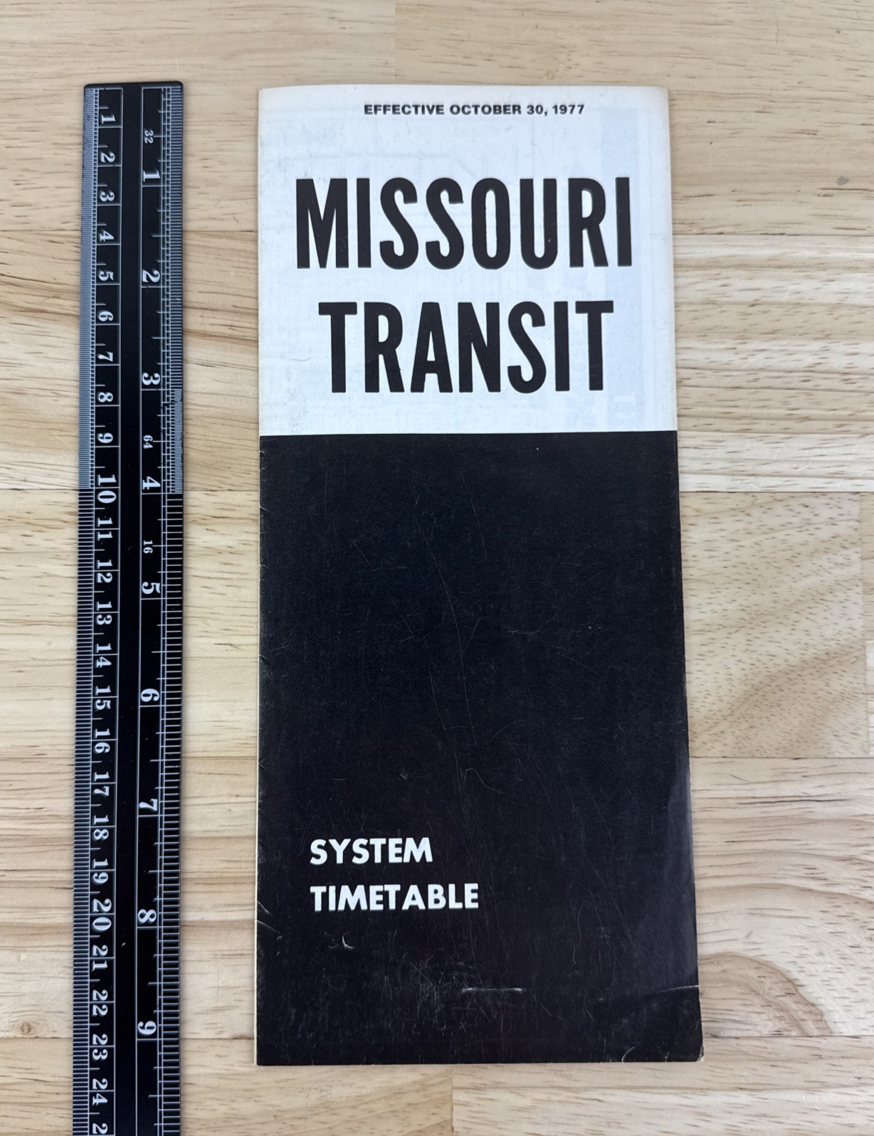1977 Missouri Transit System Timetable Bus Schedule Map Brochure Travel Guide