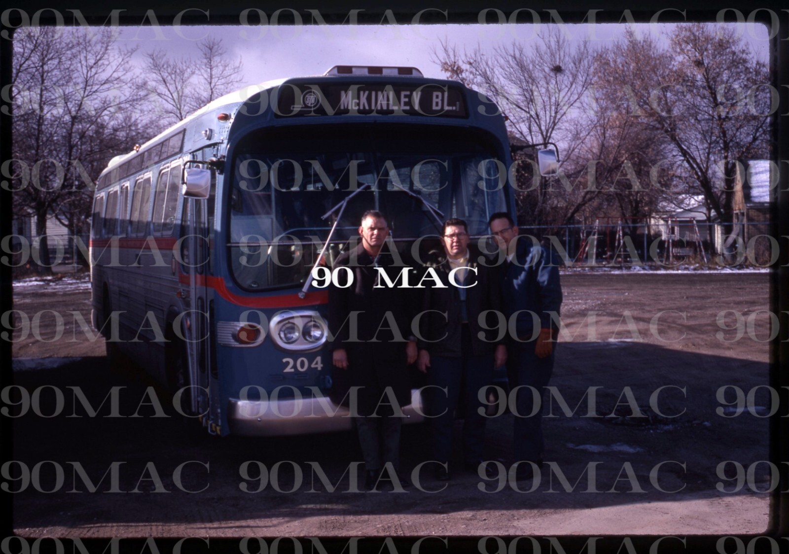 SACRAMENTO TRANSIT AUTHORITY. GM COACH #204. Pontiac (MI).Original Slide 1969.