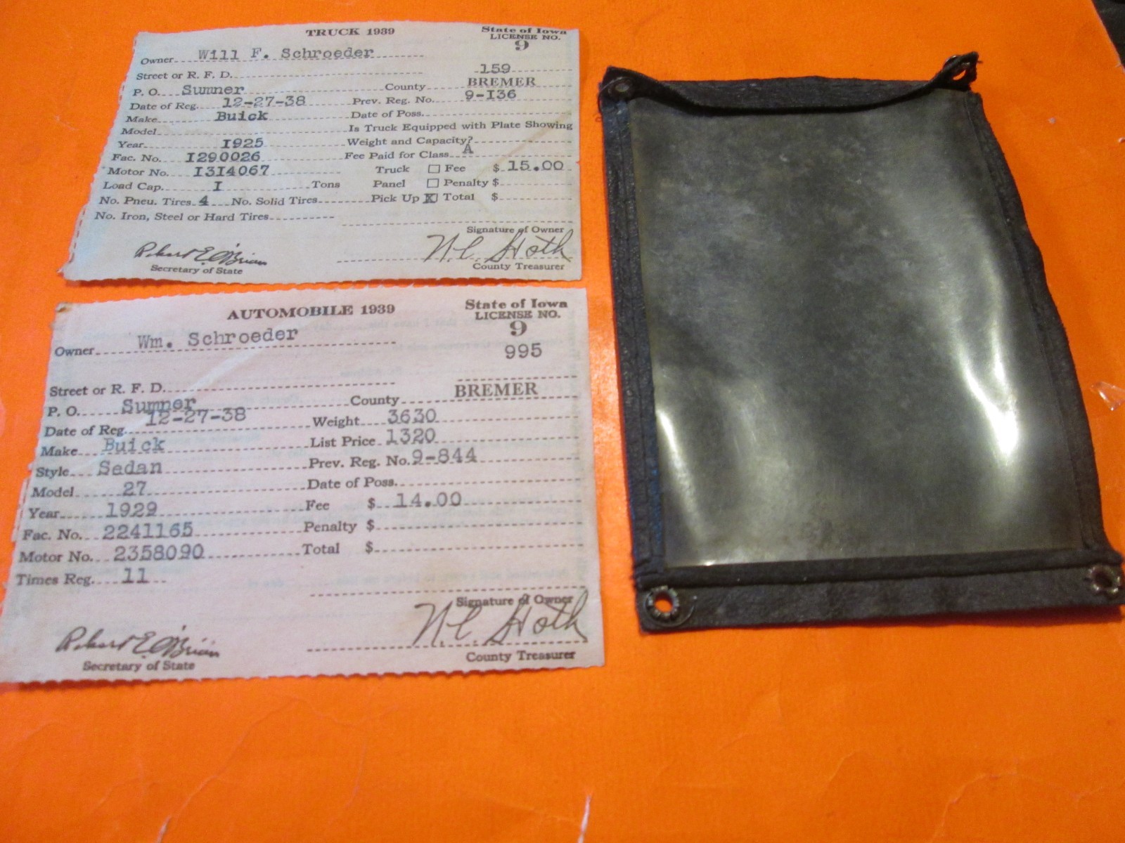 VTG 1939 STATE OF IOWA LICENSE NO 9 995 DRIVER AUTOMOBILE DRIVERS LICENSE CARD