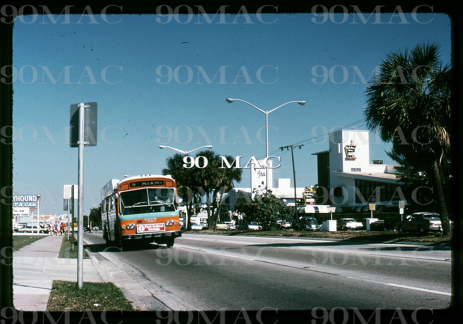 MIAMI-DADE TRANSIT. FLXIBLE BUS #570. Miami (FL). Original Slide 1975.