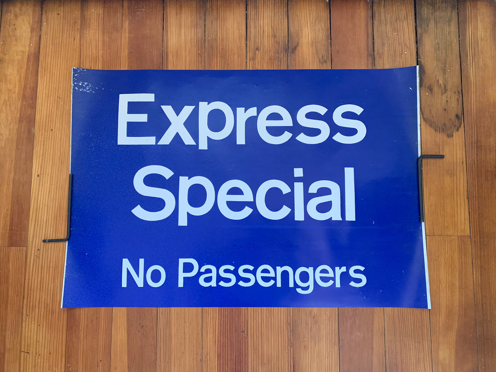NY NYC BUS SURFACE TRANSIT ROLL SIGN 1974 GM #4808 EXPRESS SPECIAL NO PASSENGERS