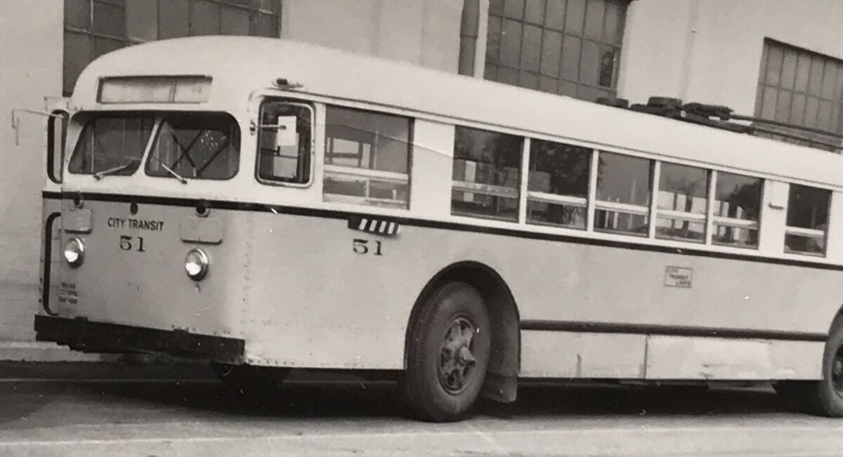 City Transit Lines CTL Dayton Ohio Bus #51 B&W Photograph