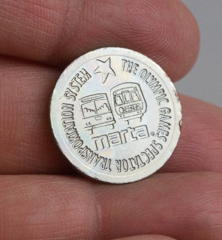 Vintage Atlanta MARTA 1996 Olympic Transportation Token