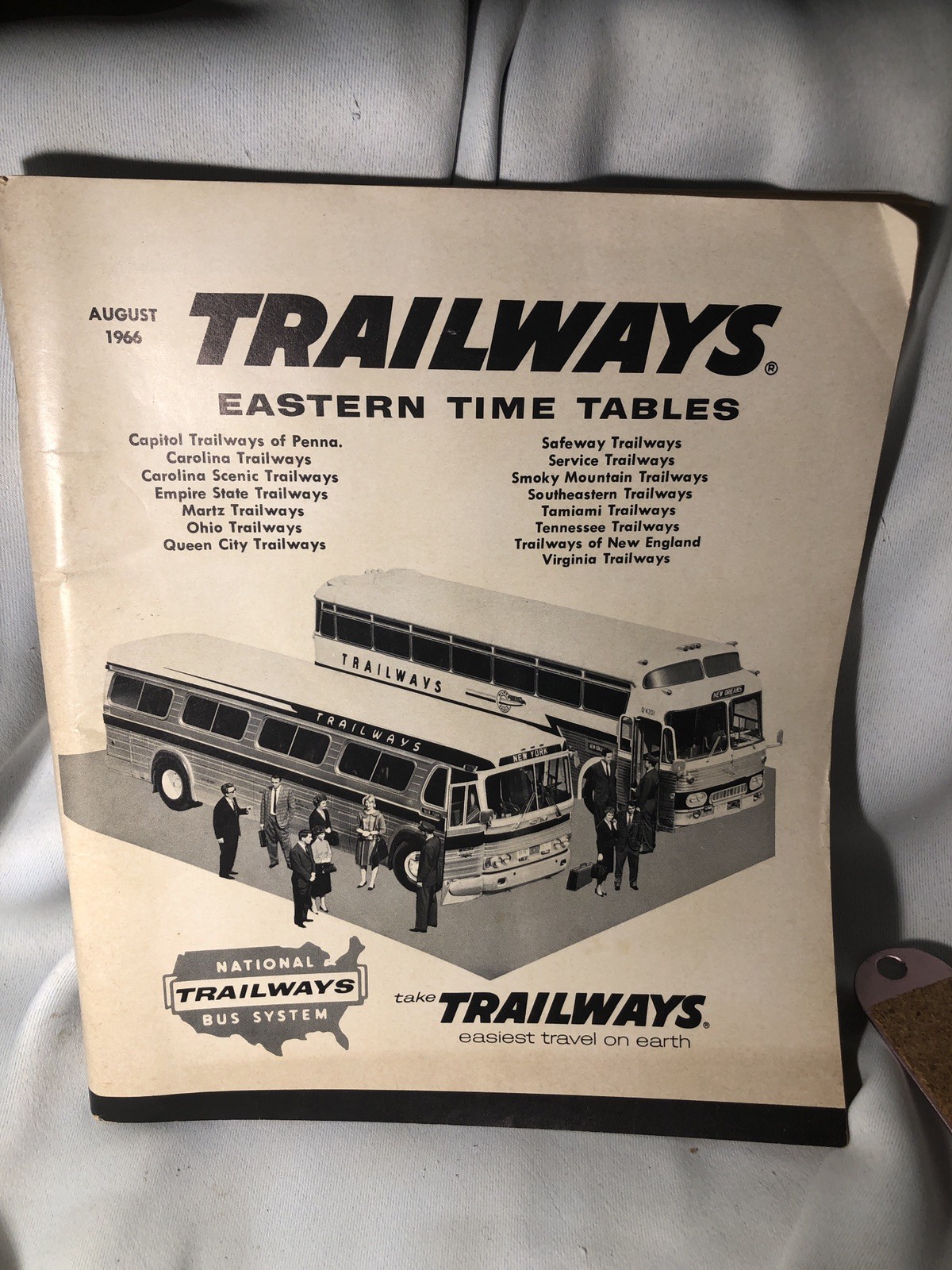 Trailways Eastern Time Tables August 1966 119 Page Book