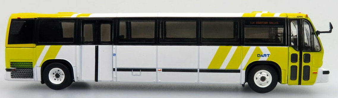 Lot Of 3 Iconic Replica Buses 1/87 Scale-RTS Dart, Eagle 10 Corp,Flxible Miami