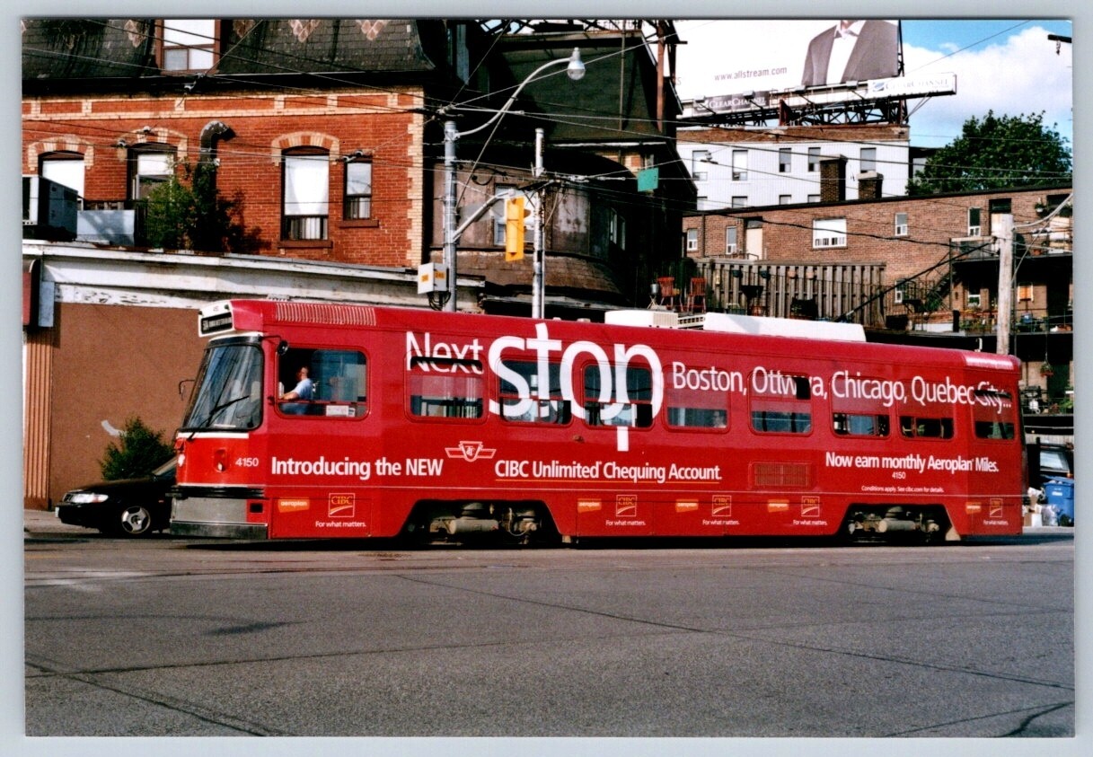 TTC Streetcar #4150 ‘CIBC’ Wrap King St W & Queen W Toronto Fujifilm 4×6 Print#3
