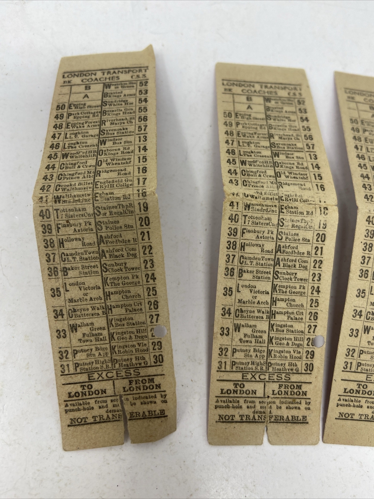 Vintage Lot of London Transport Tickets Bus Coaches England Britain Ephemera