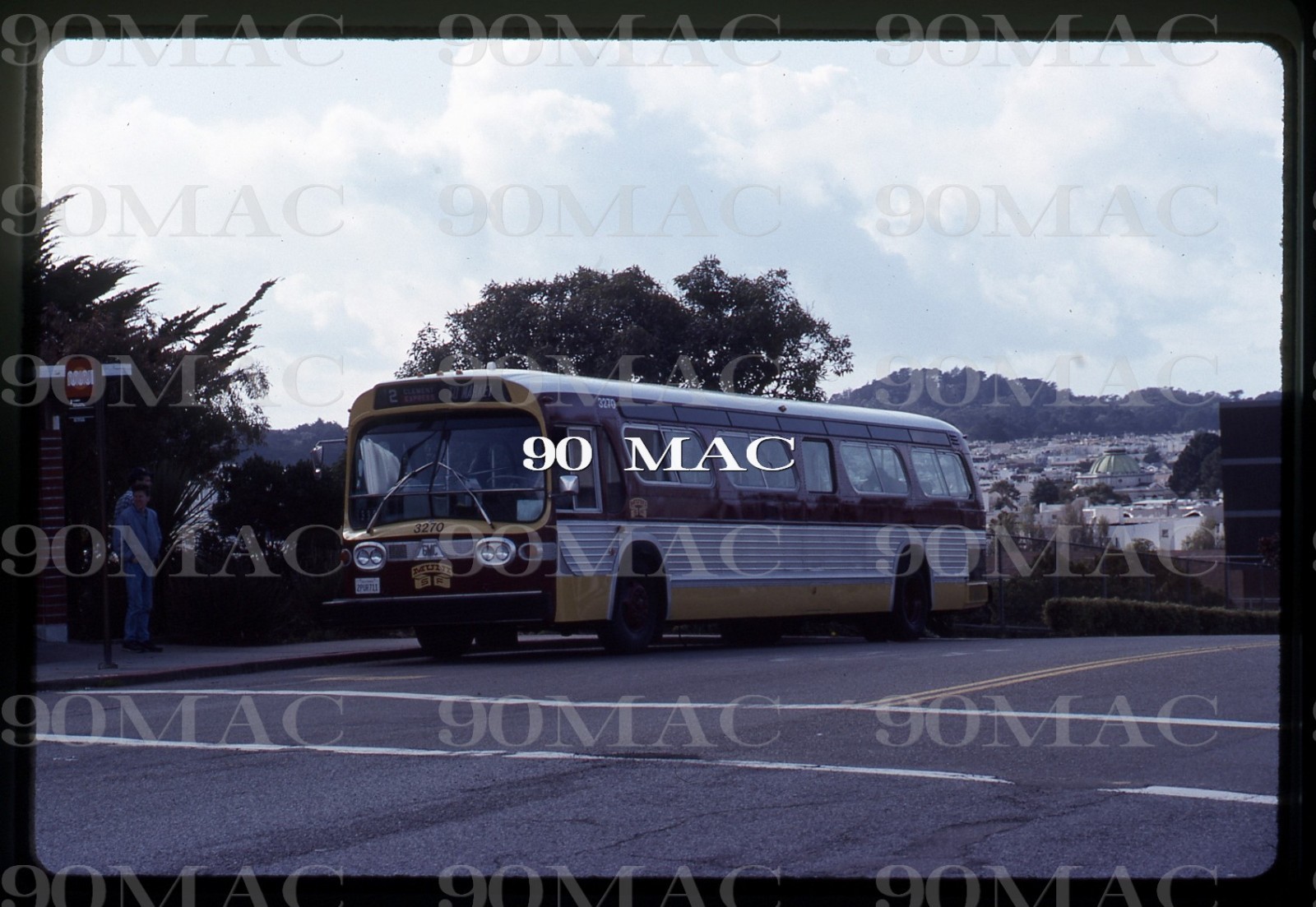 SF MUNI. GM COACH BUS #3270. San Francisco (CA). Original Slide 1992-F.