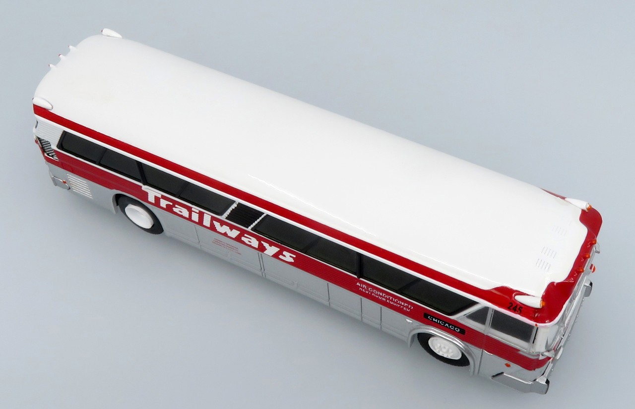 New MCI MC-5A Coach Bus Trailways 1/87/HO Scale Bus Iconic Replicas