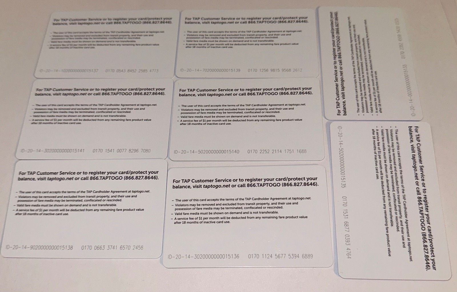 Metro TAP Card Memorial Day 2021 Bus Subway Transit Limtd Ed Blue NOT Loadable