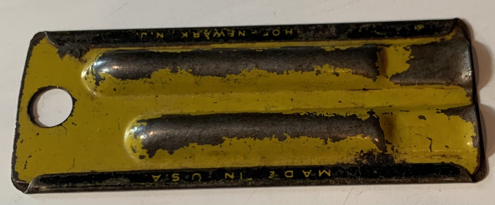 Vintage 1930s-1940s Yellow Cab Whistle Key Fob Black & Yellow