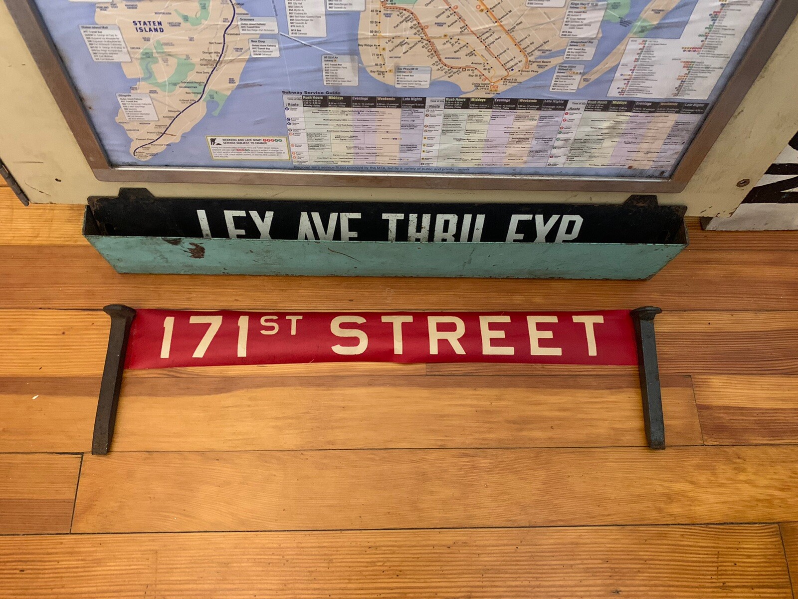1958 BROOKLYN NY NYC BUS ROLL SIGN 171 STREET CROSSTOWN DEPOT NEW YORK TRANSIT