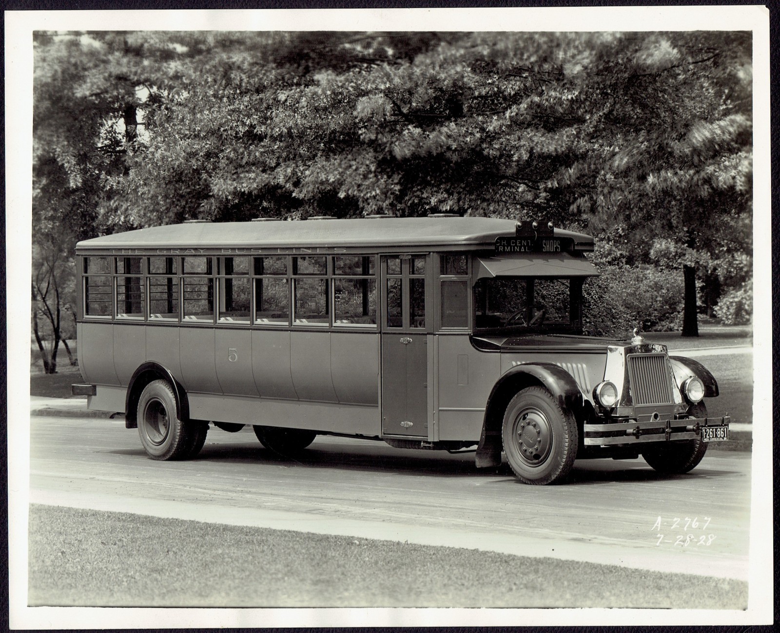 (5) 1928 8x10s Mack AL Buses SHOCK INSULATED BUS Shows Interior Michigan Tags