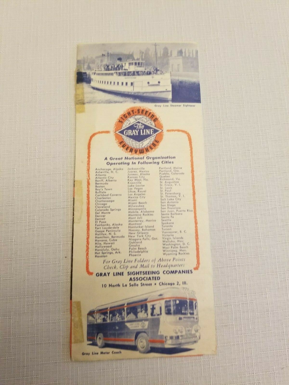 The Gray Line Motor Coach Program for Seattle Area & Parks1940’s