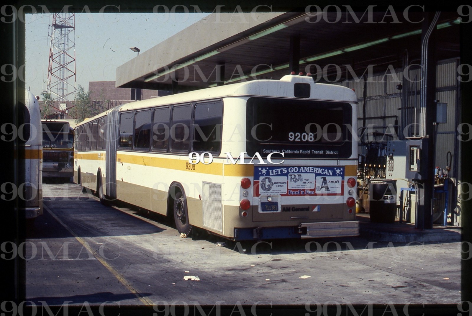 SCRTD-RTD. AMG-MAN BUS #9208. West Hollywood (CA). Original Slide 1979.