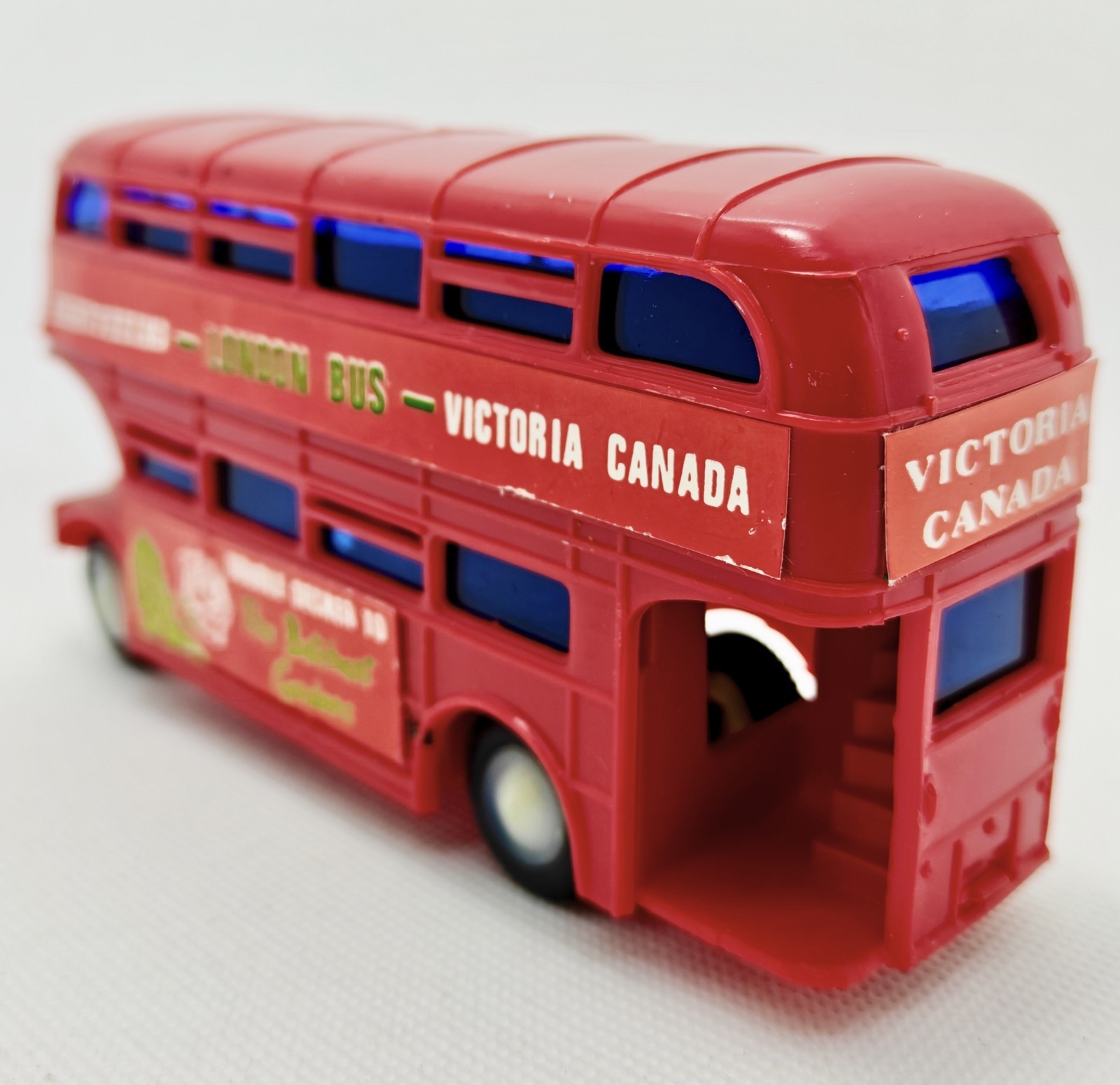 Vintage 6″ Butchart Gardens Canada Double Decker Sightseeing Bus Toy Model
