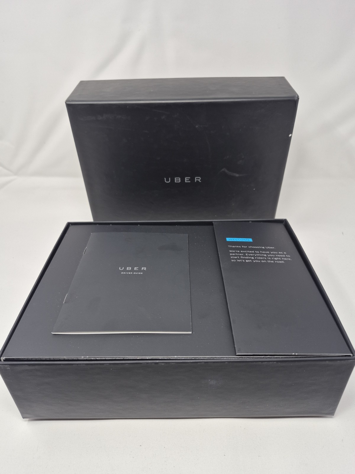 RARE New Uber Driver Welcome Box With Iphone, Cables, Sticker, And More! NEW