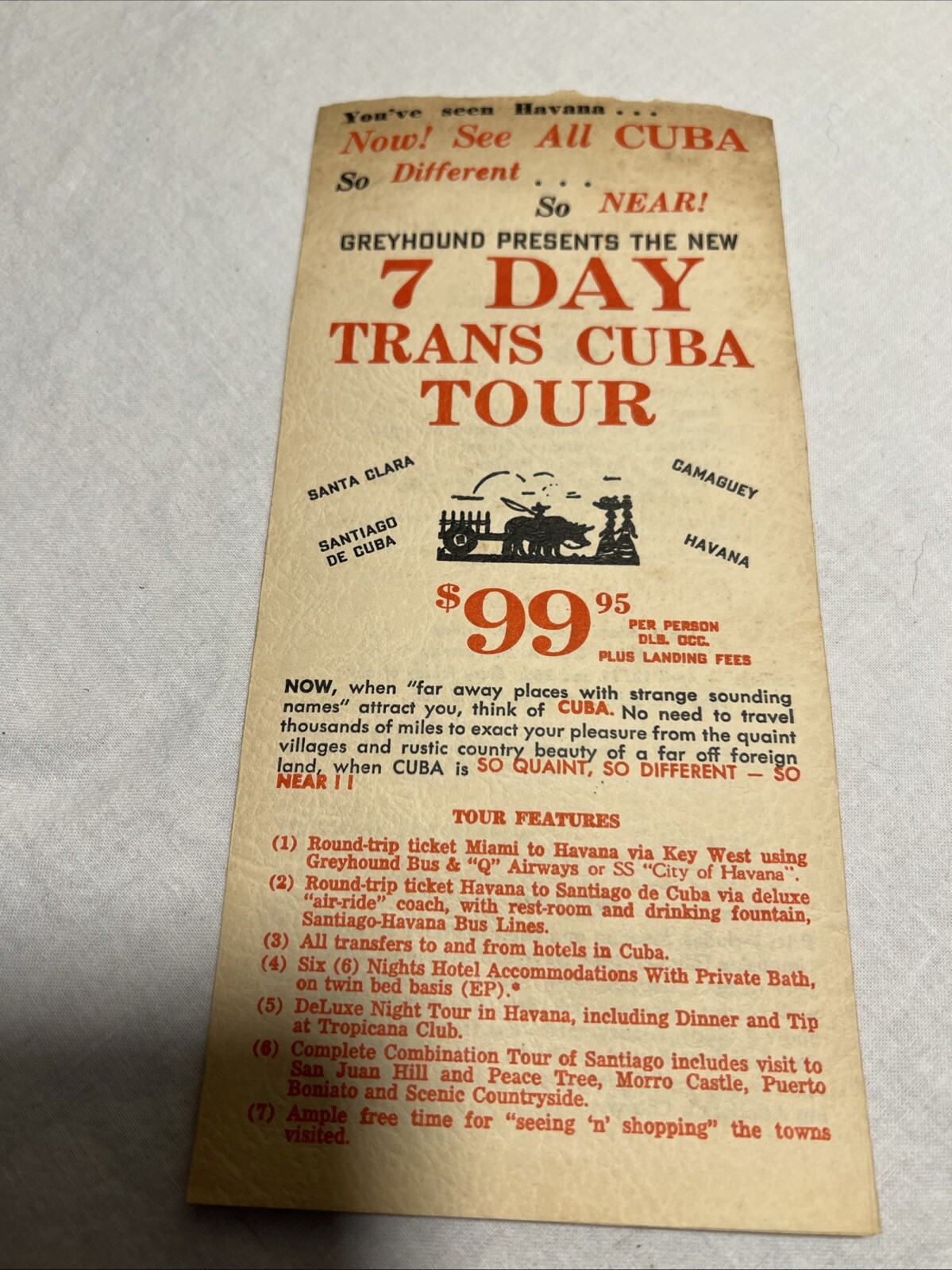 1957 Greyhound Bus Lines West Indies Nassau Vintage Travel Brochure Steamship