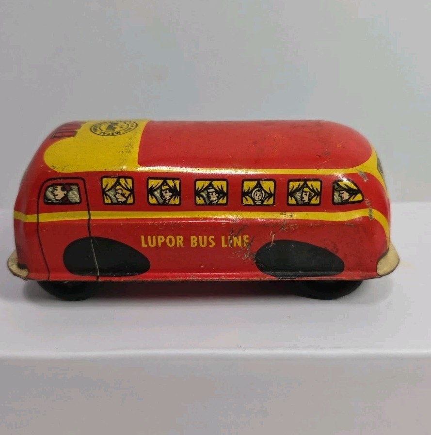 Vintage Lupor Bus Line USA #36 – No Friction! 4 1/2″