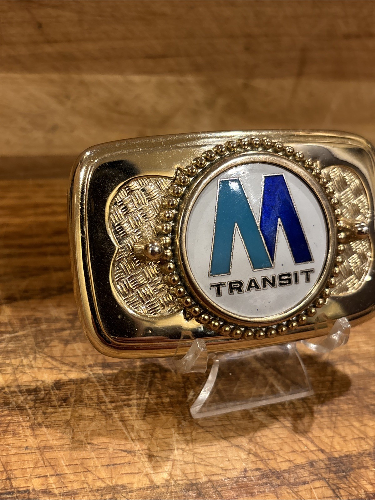 Vtg “M” logo For New York City Transit Authority (NYCTA), 1970/1980s Belt Buckle