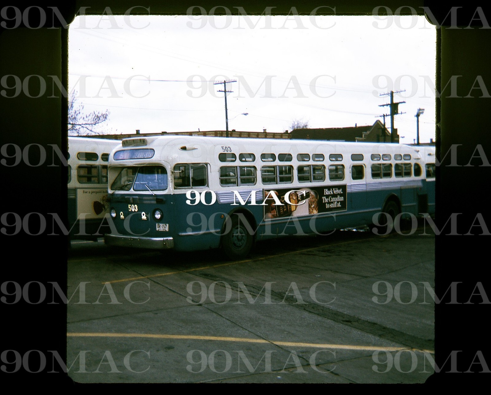 CTS. GM COACH BUS #503. Cleveland (OH). Original Slide 1969.
