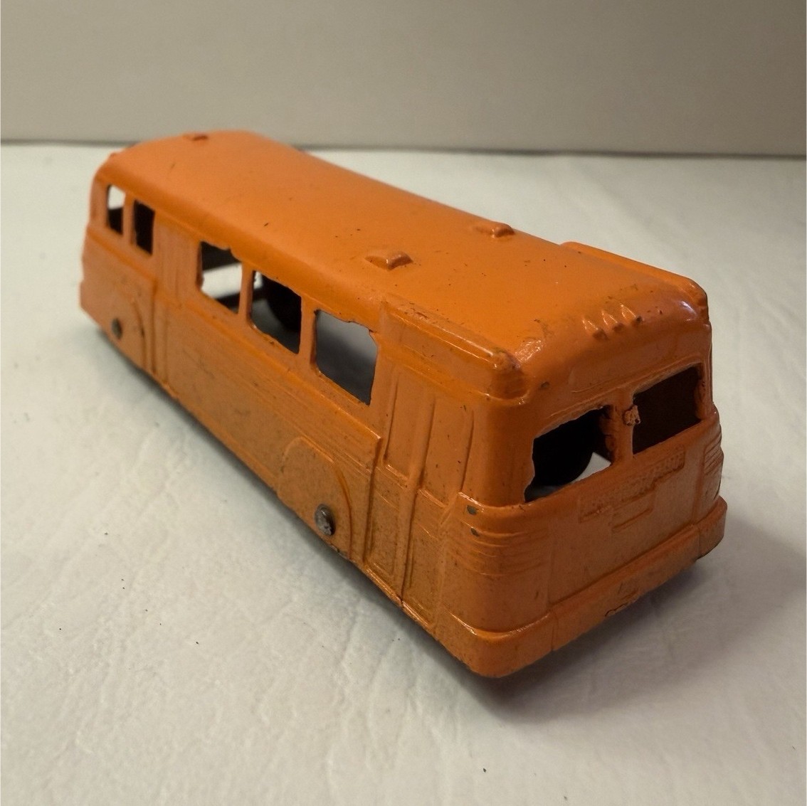 Tootsie Toy Orange Twin Coach Bus Metal Model