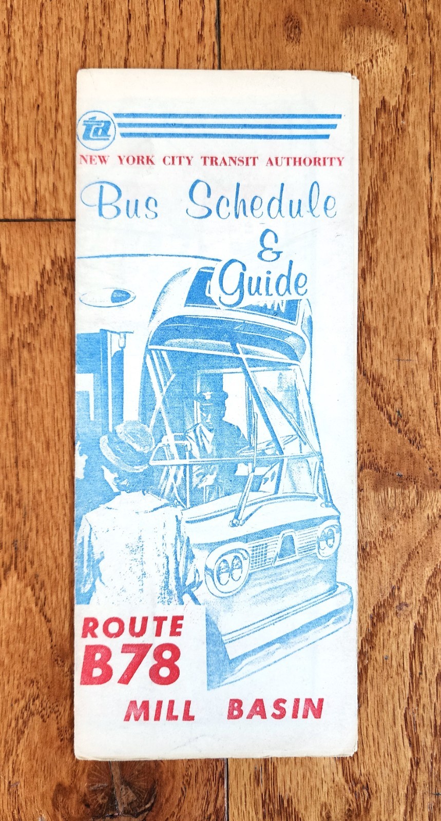 VINTAGE NYCTA TA BUS SCHEDULE & GUIDE MAP B78 MILL BASIN BROOKLYN NY