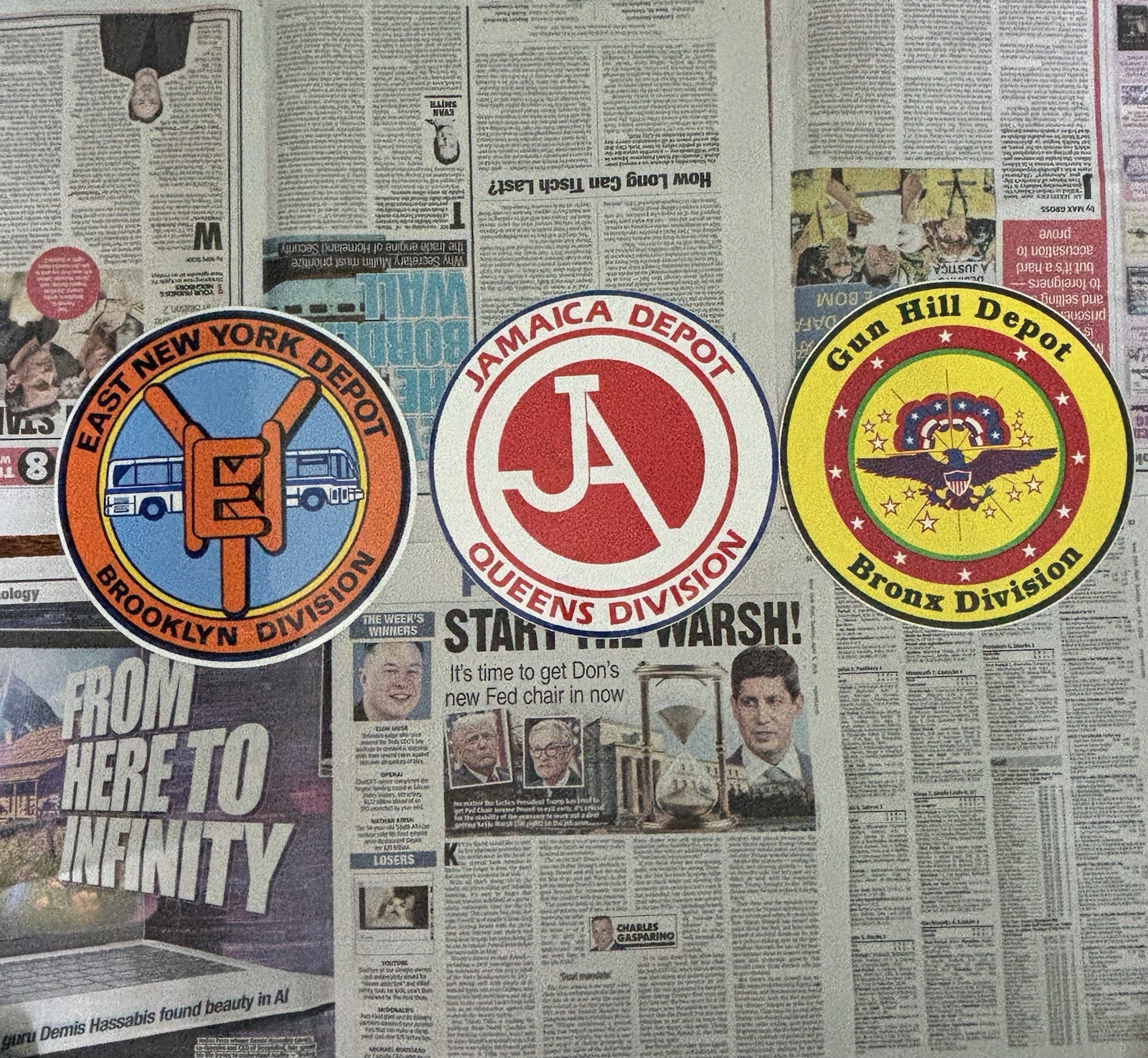 Mta NYC Transit Bus Decal Lot 3 Gun Hill East New York Jamaica Depot