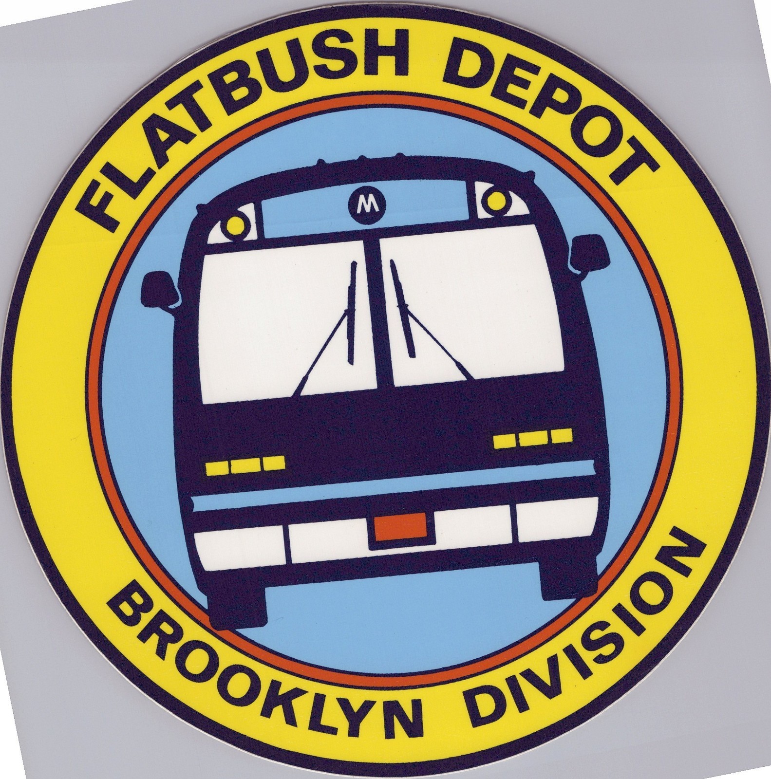 NYCTA NYC BUS DECAL STICKER FLATBUSH DEPOT BROOKLYN DIVISION NY TA MTA 7.5”