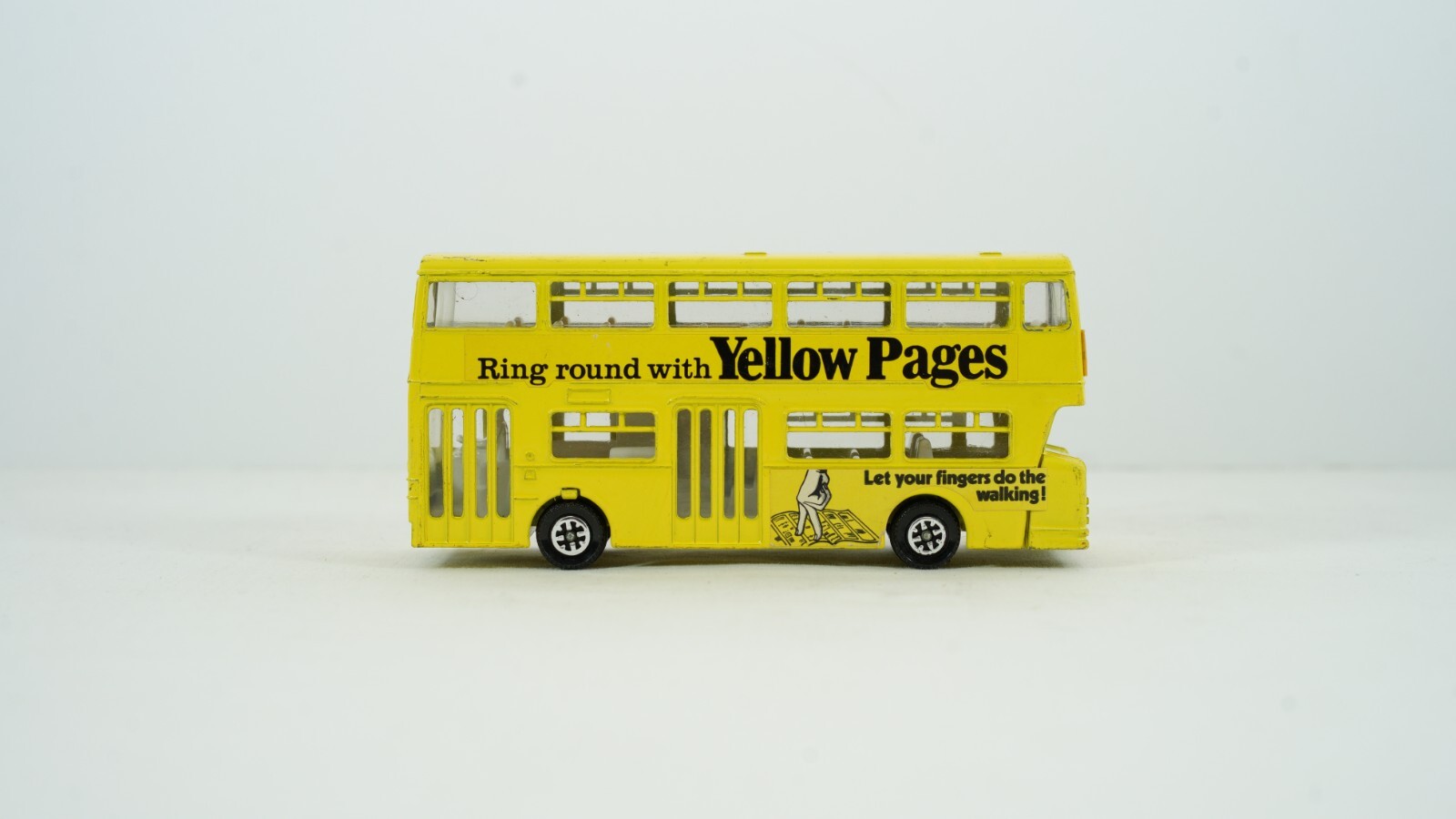 Dinky Toys 1/76 Diecast Atlantean Yellow Pages Double Deck Bus #295 No Box B59