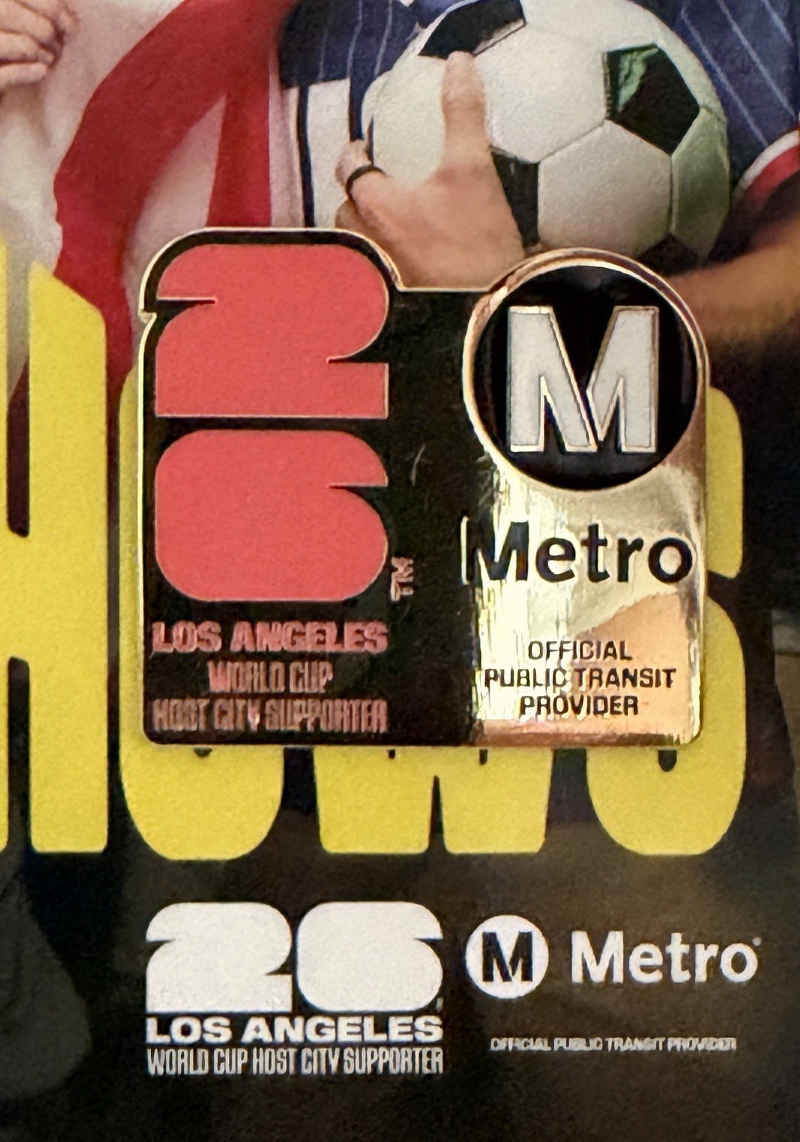 Los Angeles Metro Host City LA 2026 Commemorative FIFA World Cup Lapel Pin