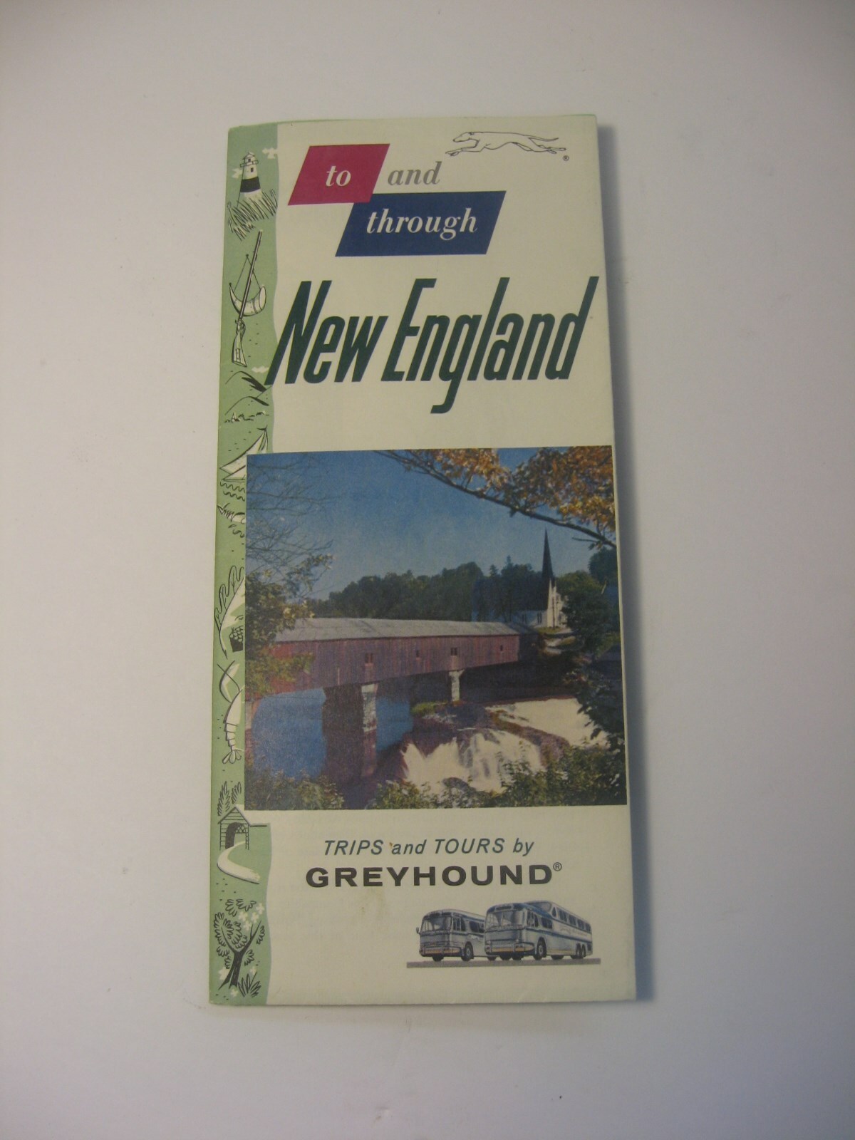 1956 Greyhound Trips + Tours Brochure New England
