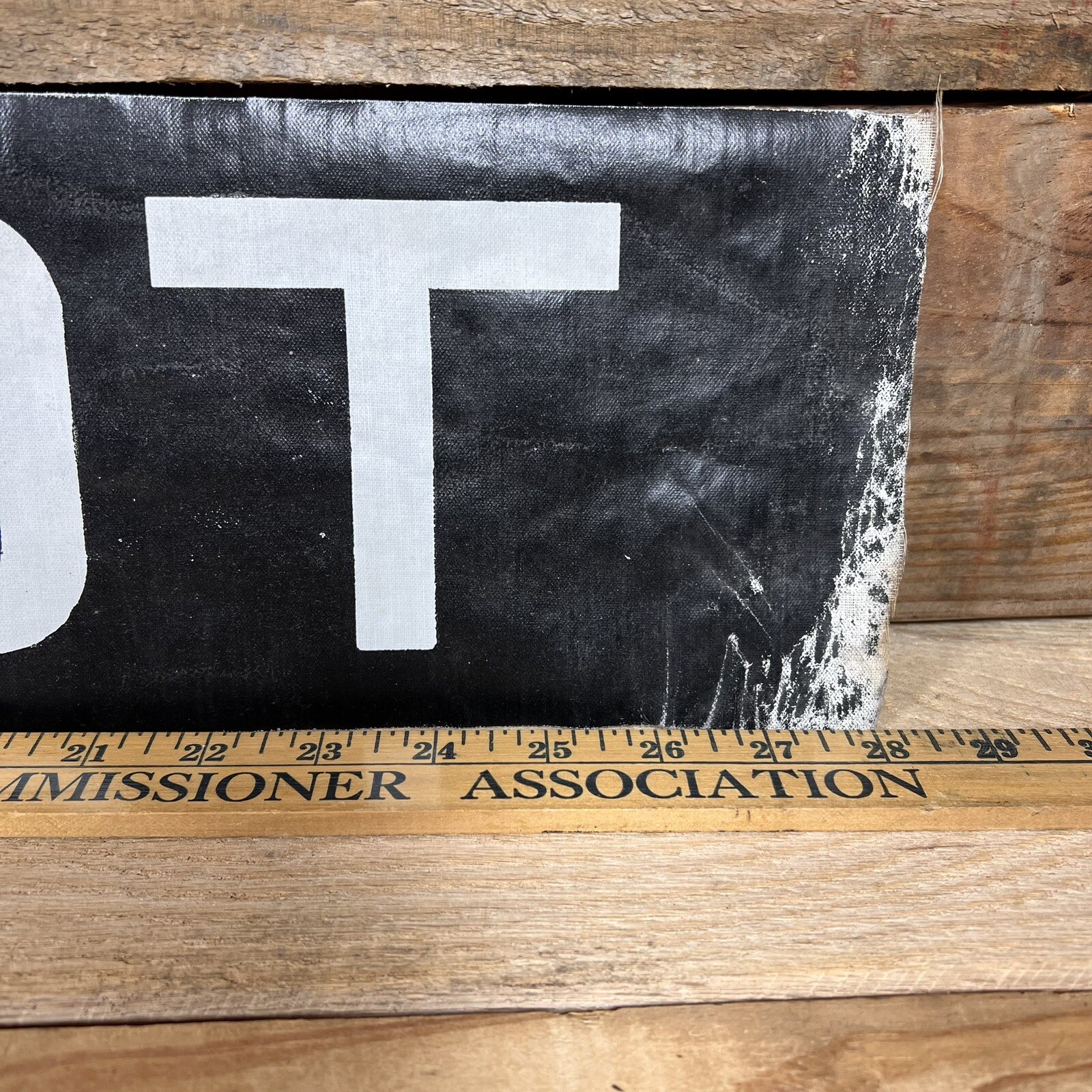 VTG New York City Bus Roll Sign Depot Americana Patina History NY NYC