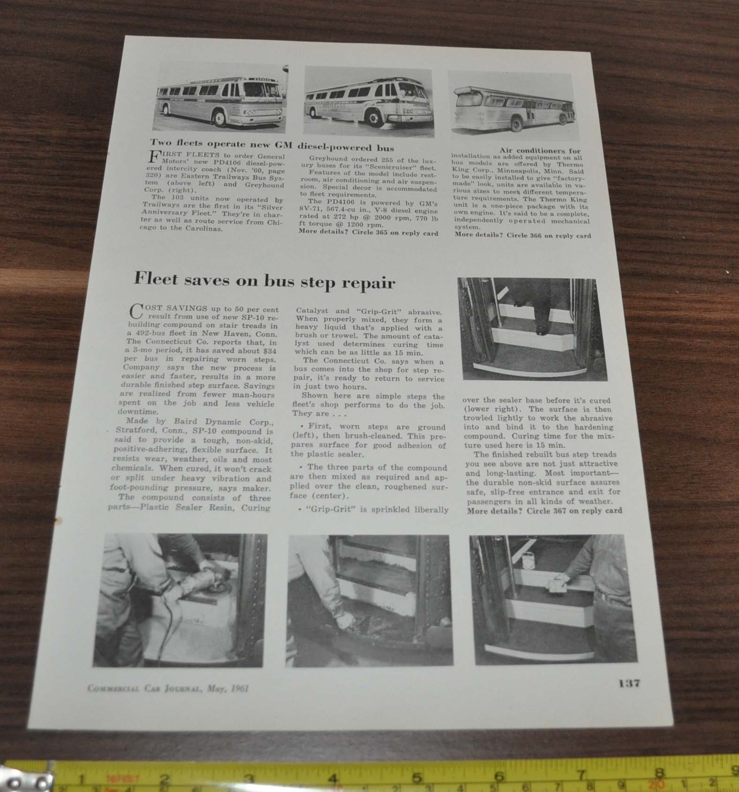 1961 GMC Bus Diesel PD4106 Article Ad Echlin United Molded Parts