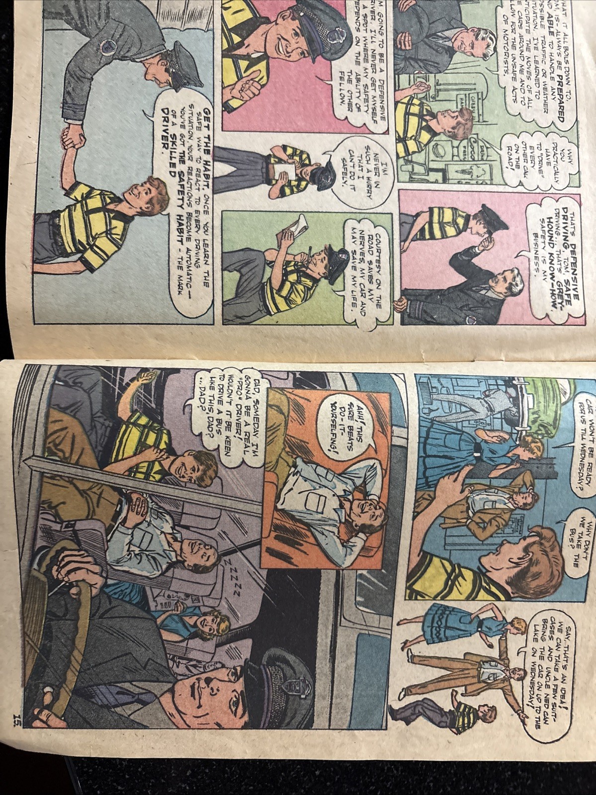 1958 Greyhound Bus Driver Comic Book – Safe Driving Promo VG