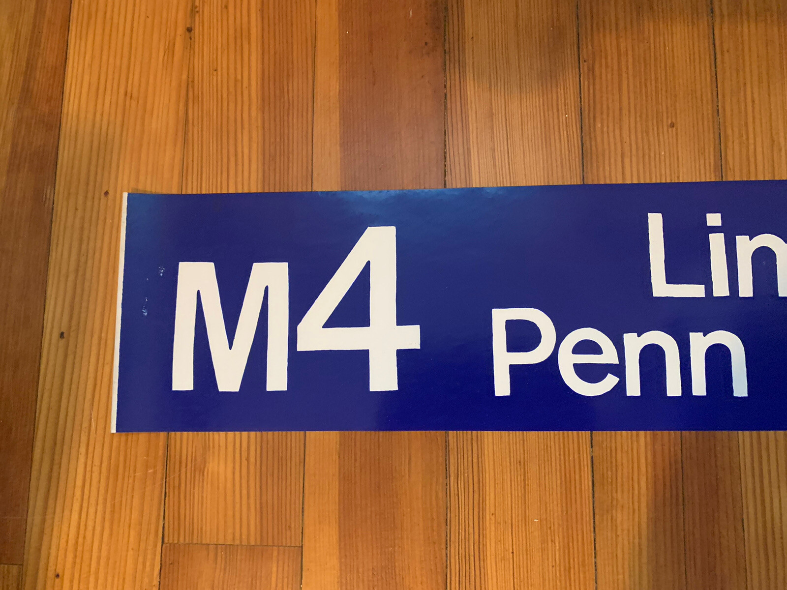 NY NYC BUS ROLL SIGN 1974 GM M4 LIMITED PENN STATION MADISON SQUARE GARDEN