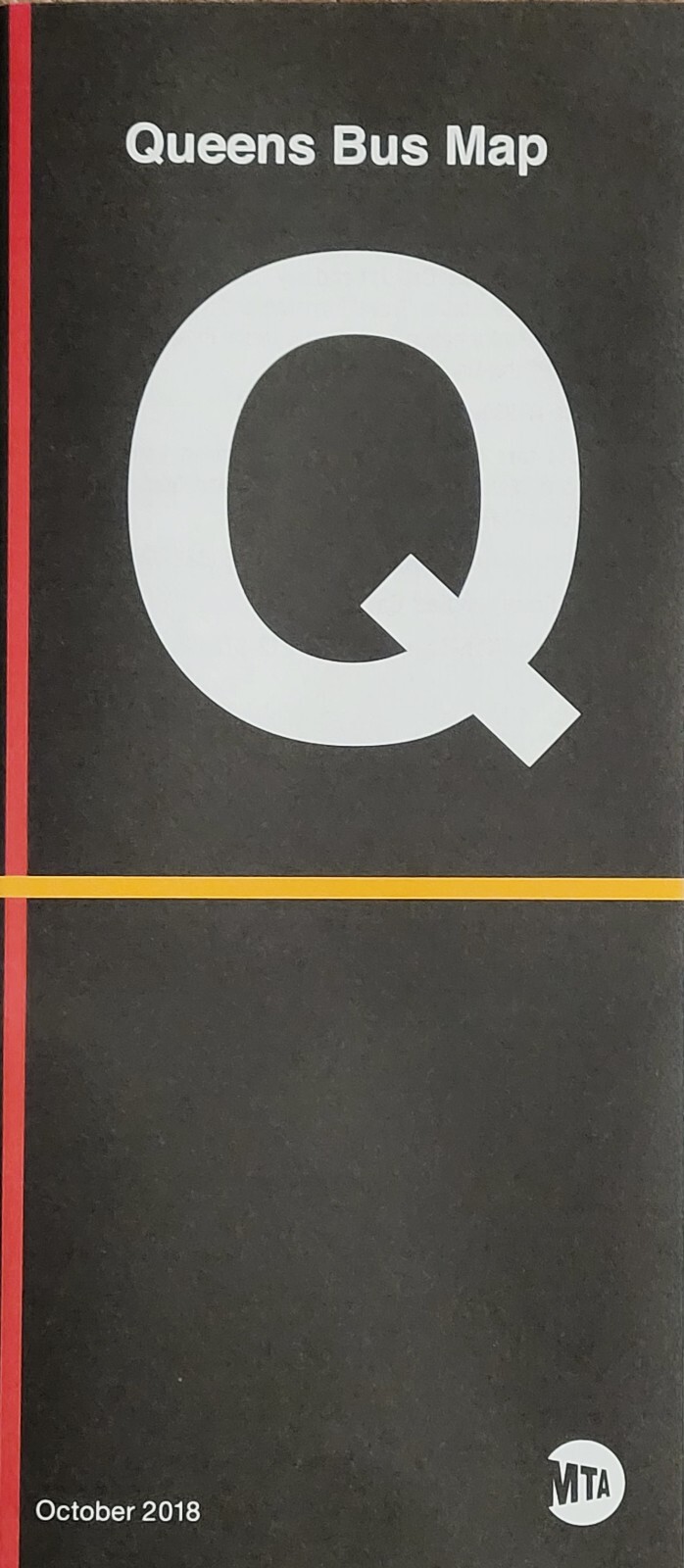 New York City MTA Transit NY QUEENS Bus Route Map Latest Version Full Brand New