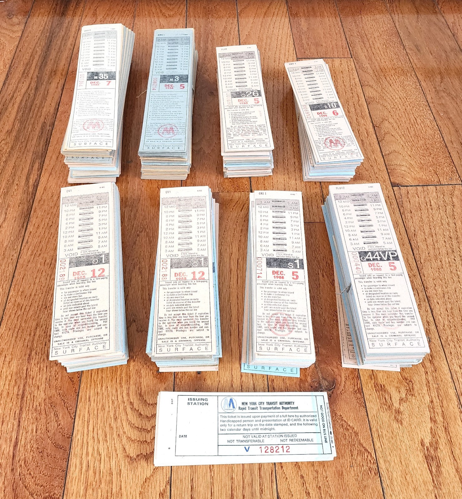 HUGE LOT – NYCTA NYC BUS TICKET TRANSFERS MANHATTAN BROOKLYN QUEENS SI NY