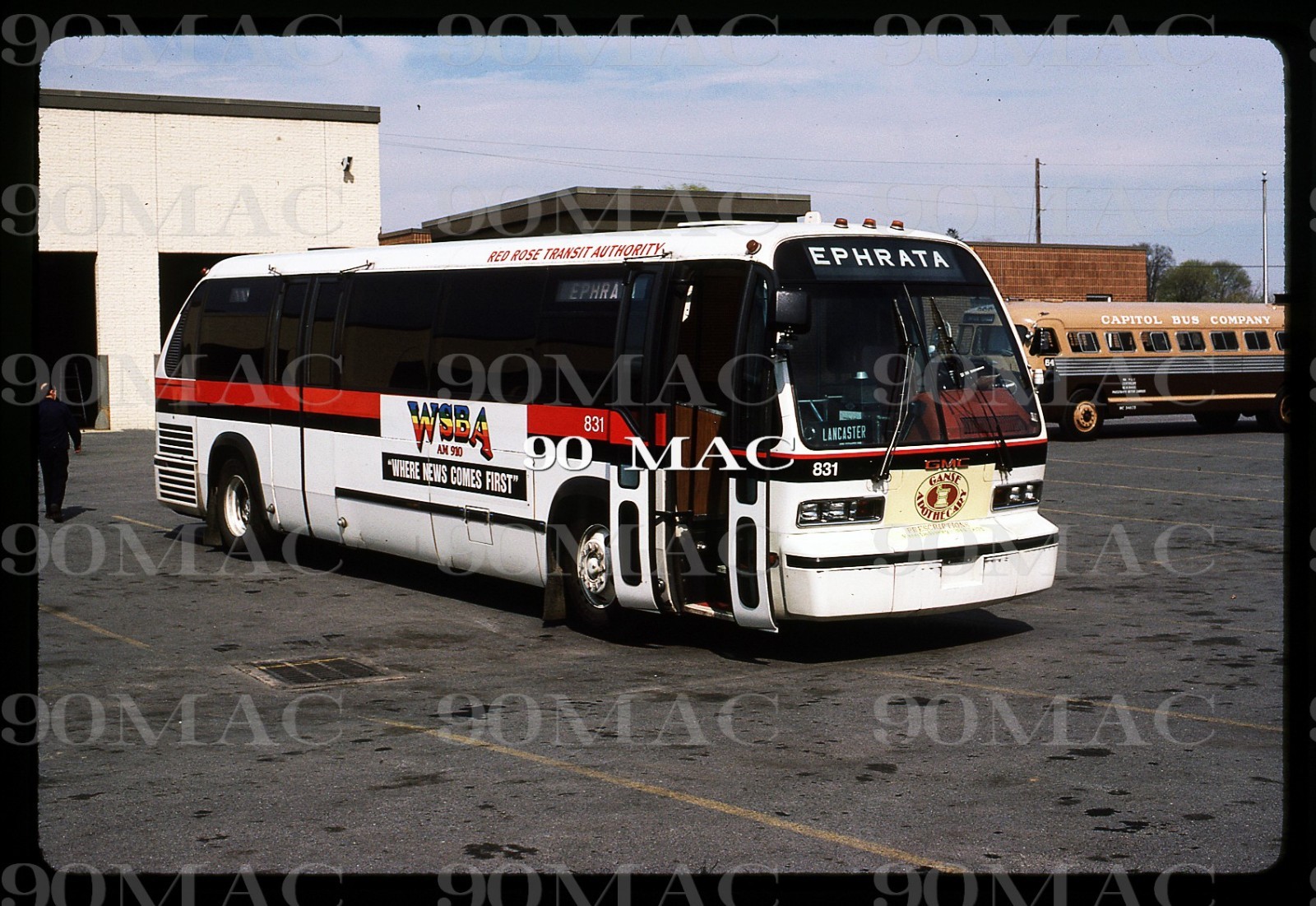 RED ROSE TRANSIT AUTHORITY. GM RTS BUS #831. Lancaster(PA). Original Slide 1987.