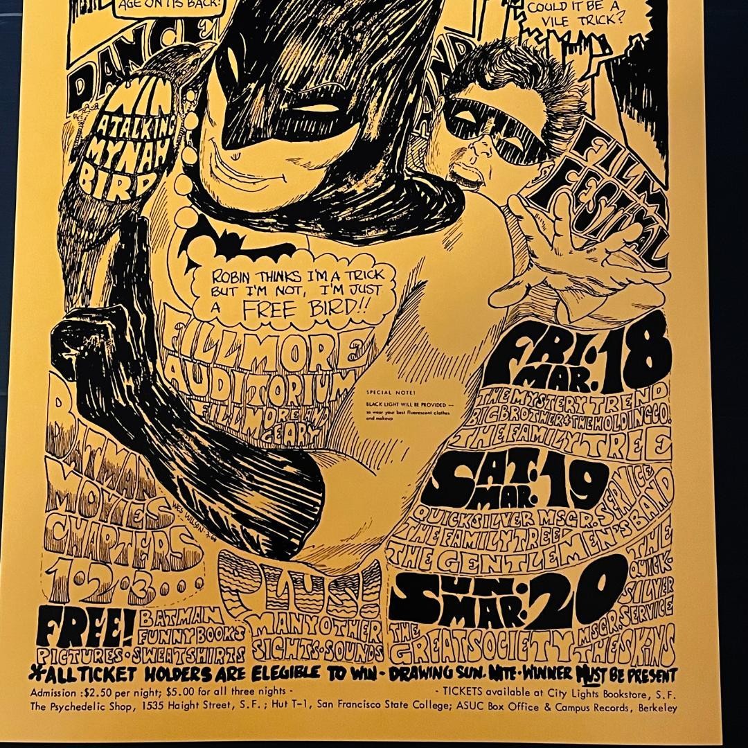 Big Brother and the Holding Company Batman Concert 1966 Reproduction Poster