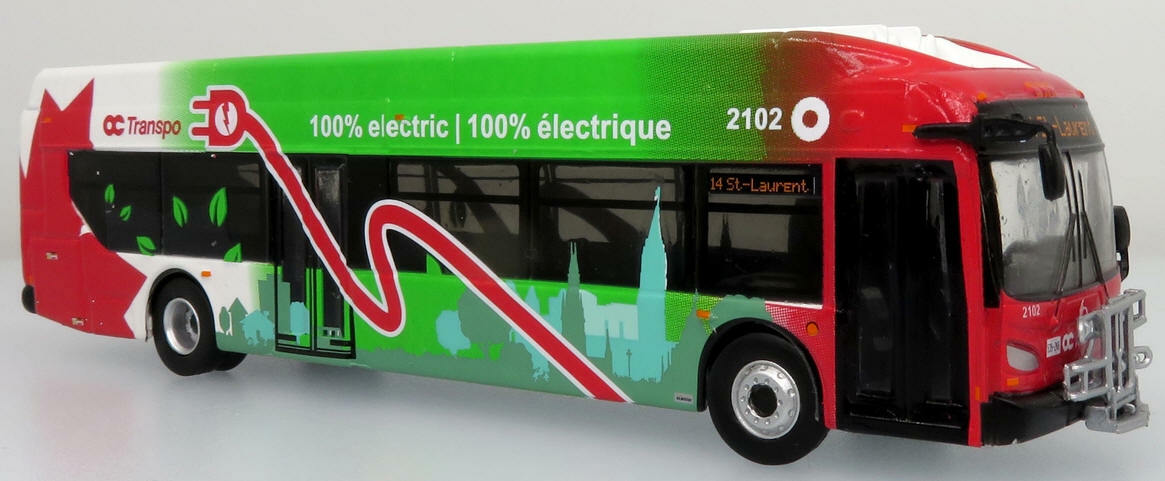 New Flyer Xcelsior Charge NG Ottawa OC Transpo 1/87 Scale Iconic Replicas New!