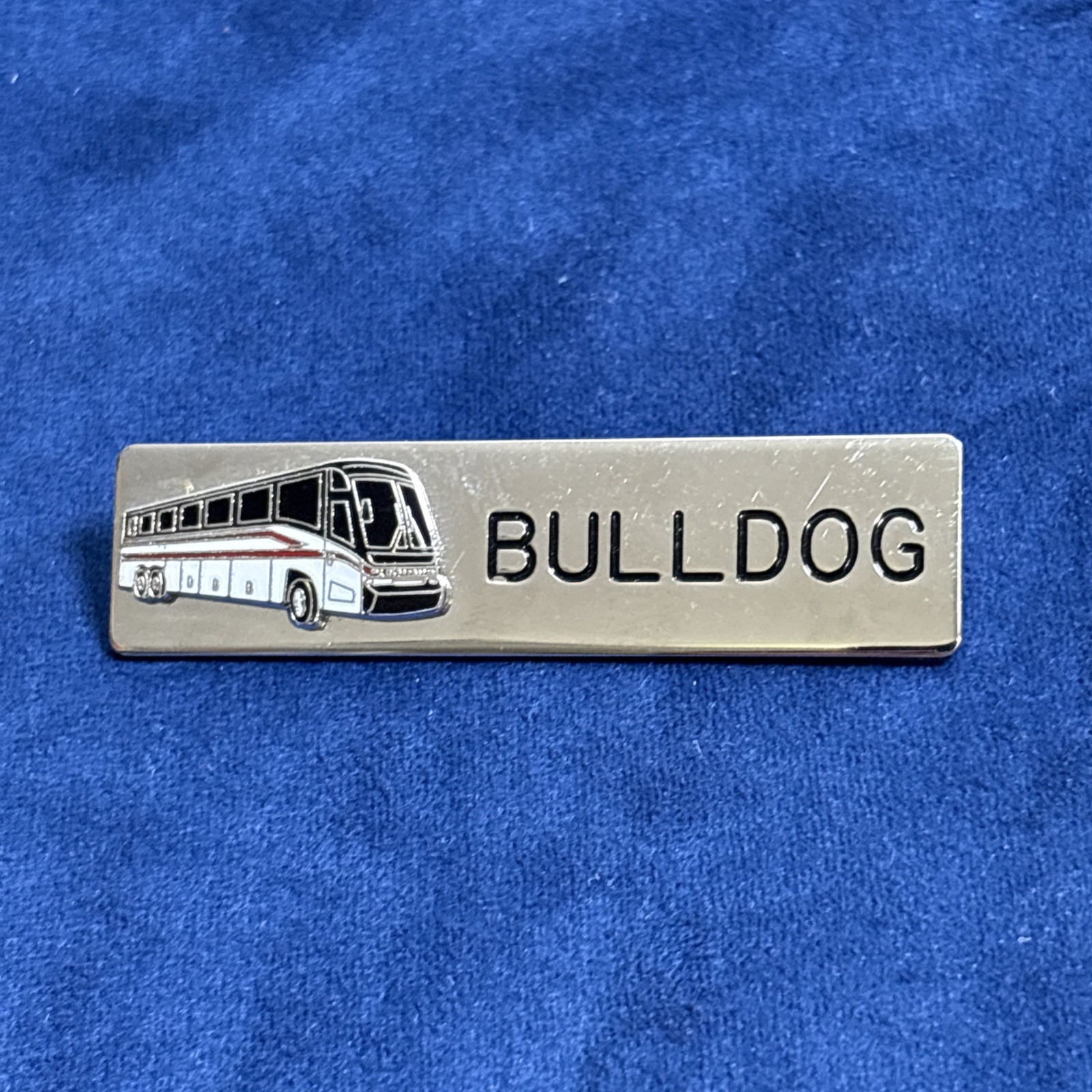 Bus Service Bulldog Name Badge Lapel Pin Driver Metal MSU Mississippi State Dogs