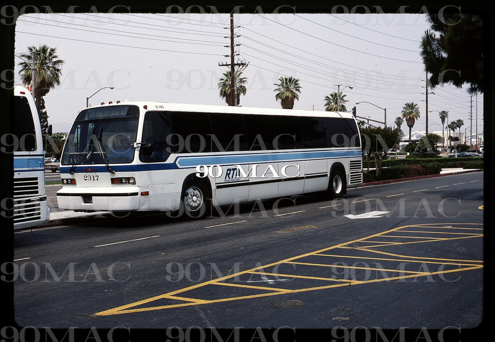 RIVERSIDE TRANSIT AGENCY GMC RTS BUS #2317. Riverside (CA). Original Slide 1983.