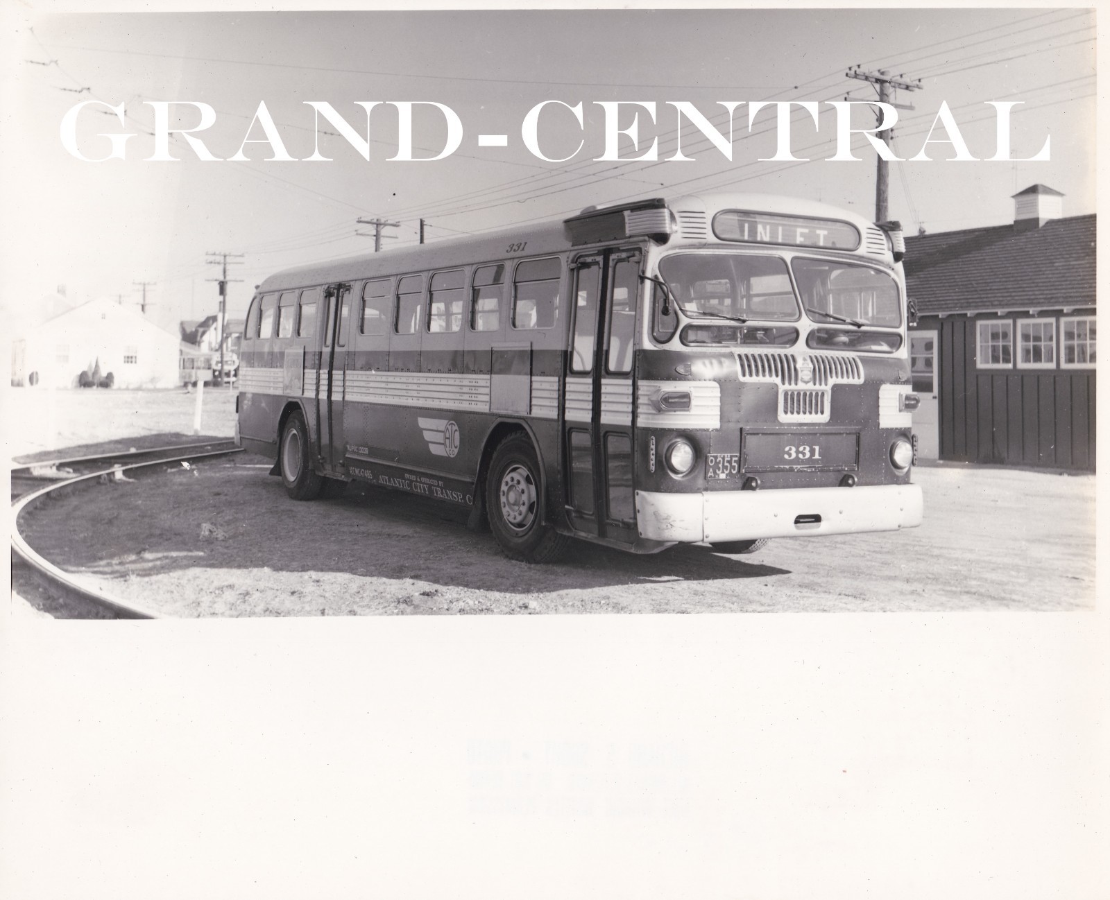VINTAGE 1955 ATLANTIC CITY TRANSPORTATION CO ATC BUS PHOTO 331 MARGATE NJ