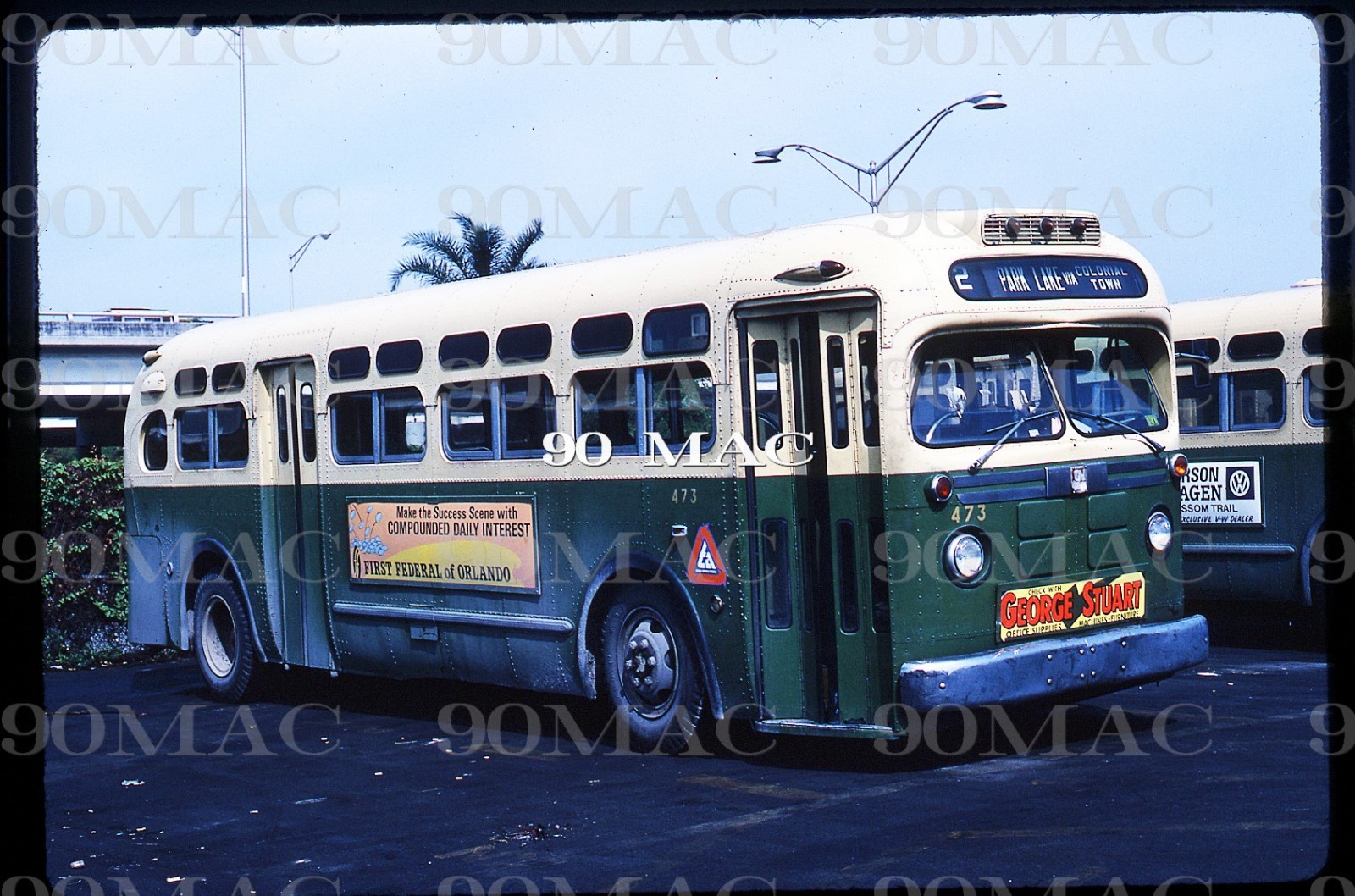TRI COUNTY TRANSIT. GM COACH BUS #473. Orlando (FL). Original Slide 1973.
