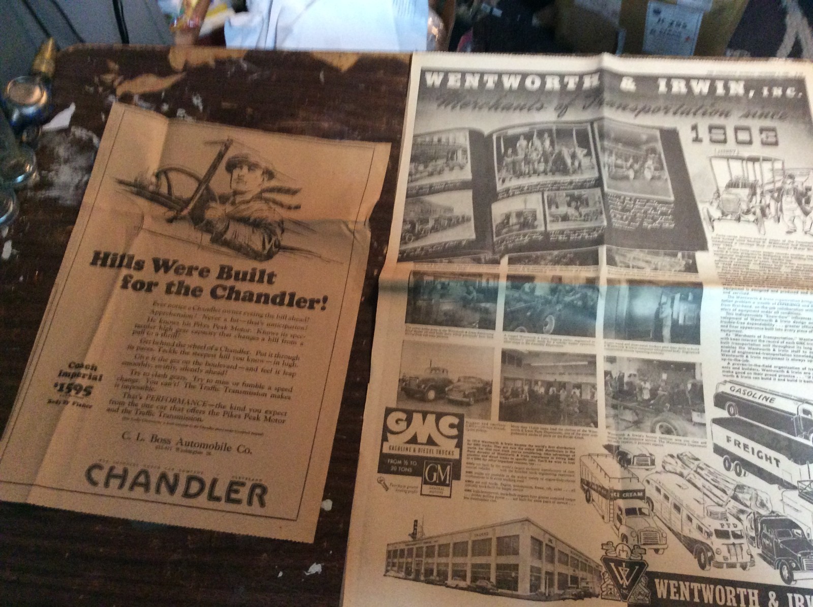 Lot of 14 AUTO CARS Vintage / Antique Newspaper Ads Advertisements Clippings