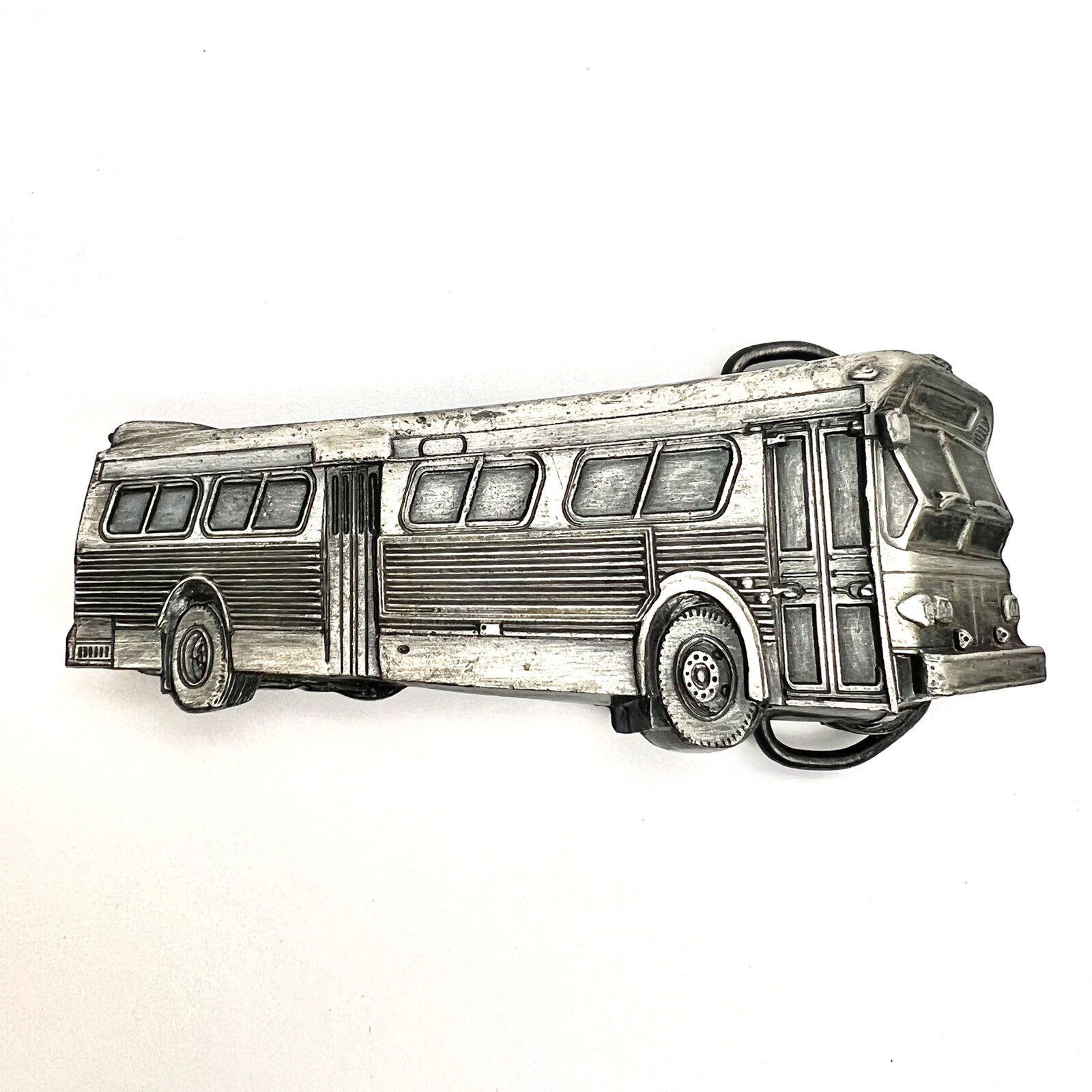 Old Flxible Bus Belt Buckle Stamped 1978 Bergamot Brass Works. A-210.