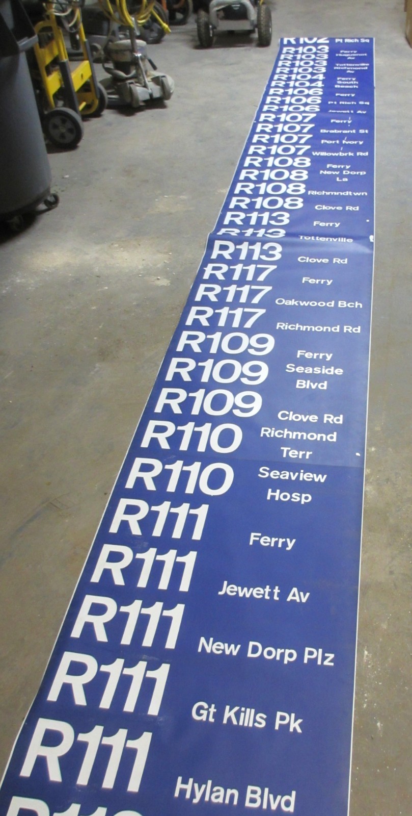 Vintage 1973 Staten Island Castleton Depot Bus Roll Sign Ferry New York City NY