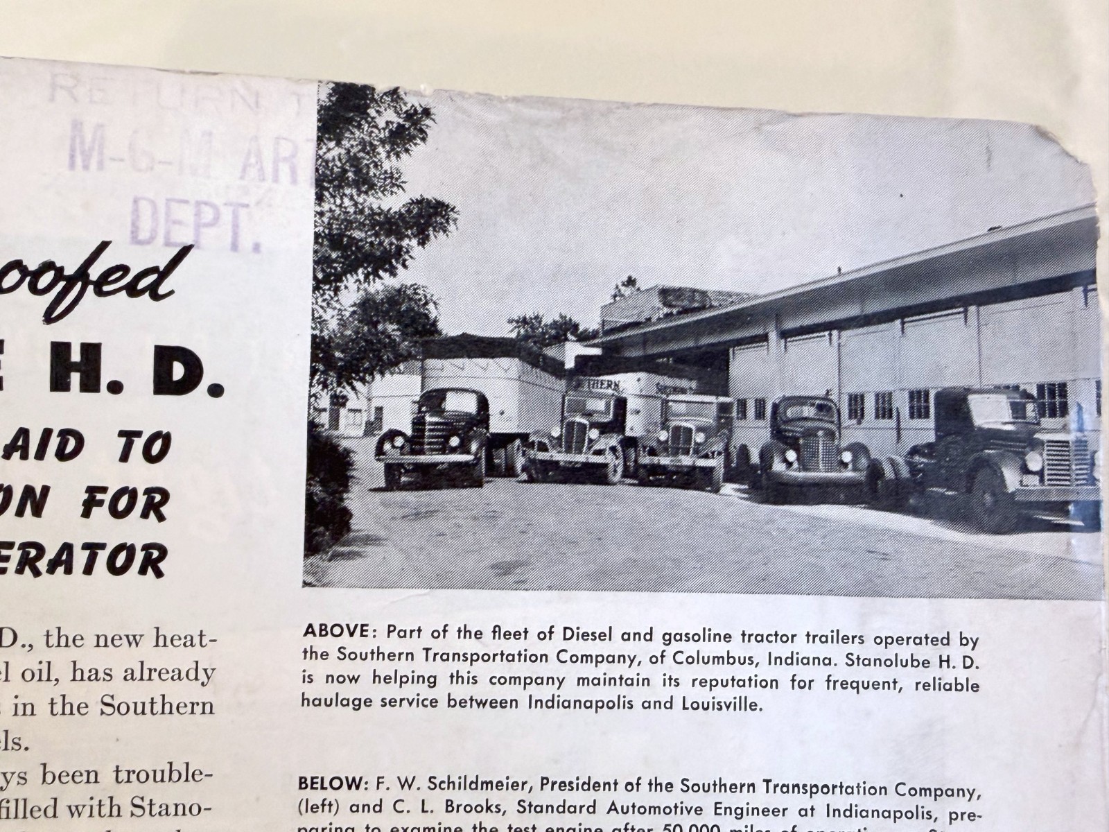 vtg BUS transportation print ad 1942 Aluminum Company of America Alcoa